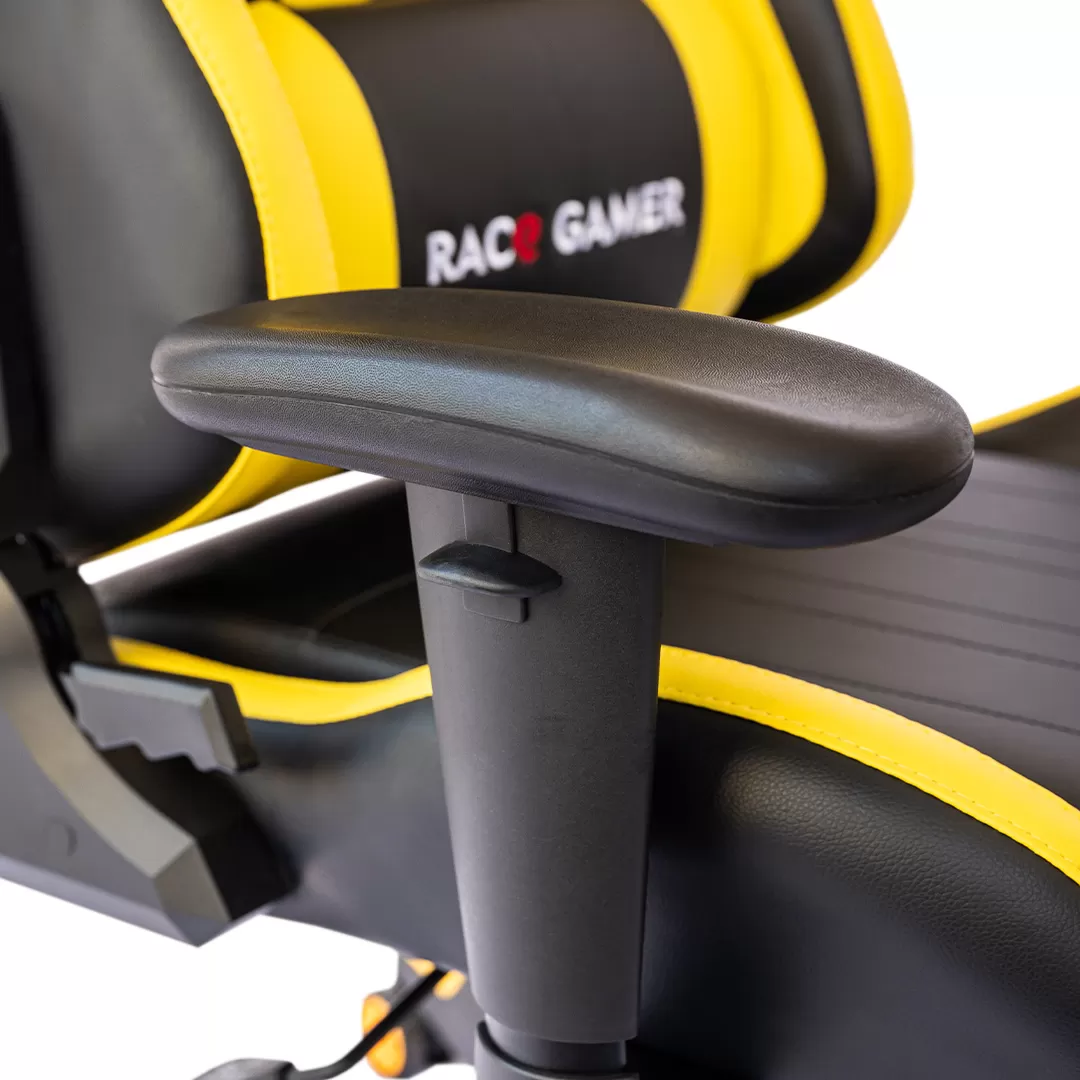 Cadeira PC Gamer Racer Profissional - Preto / Amarelo. A melhor cadeira PC Gamer. Qualidade excepcional! MXRacer Preto/Amarelo