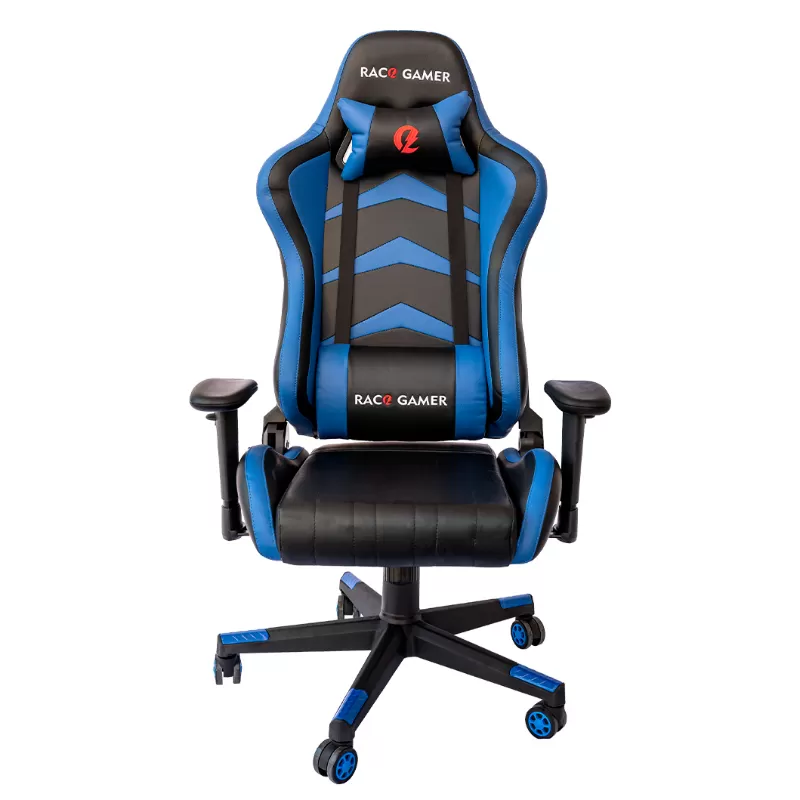 Cadeira PC Gamer Racer Profissional - Preto / Azul. A Melhor Cadeira PC Gamer. Qualidade Excepcional! MXRacer Preto/Azul